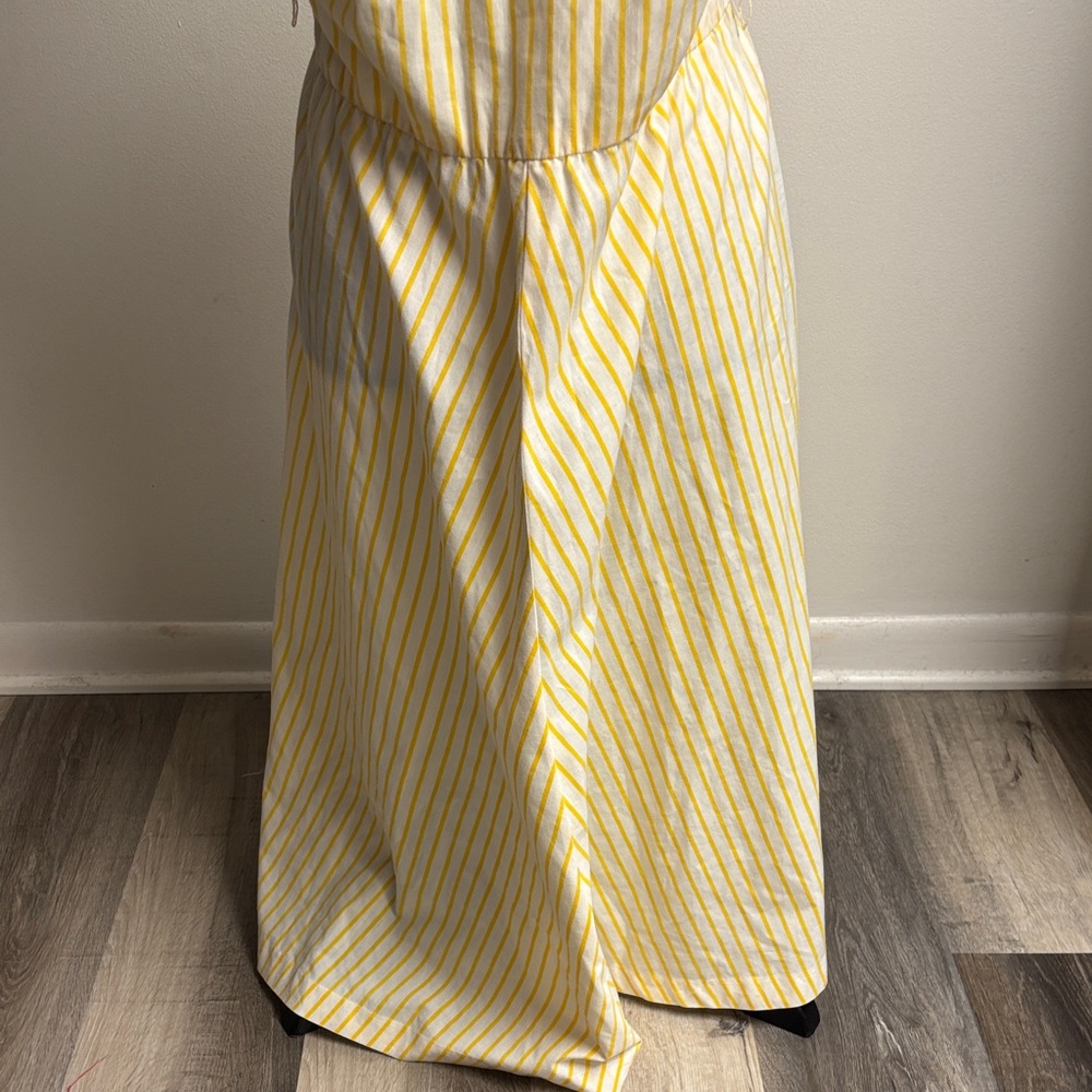 Vintage 60’s Yellow Striped Midi Dress - Picture 4 of 16